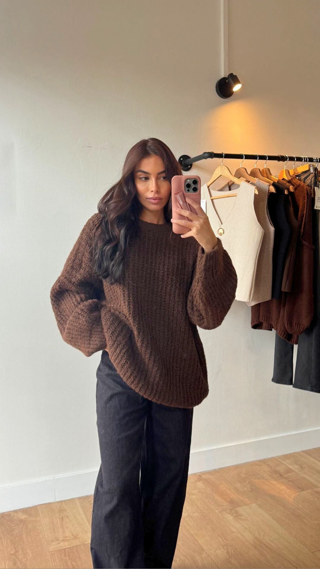 PULL GROSSE MAILLE CHOCO