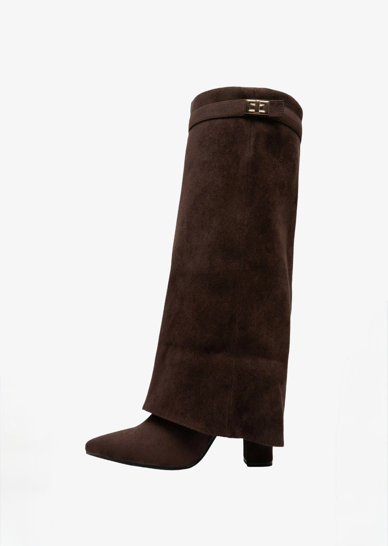 BOTTES EN SUÉDINE À REVERS CHOCO