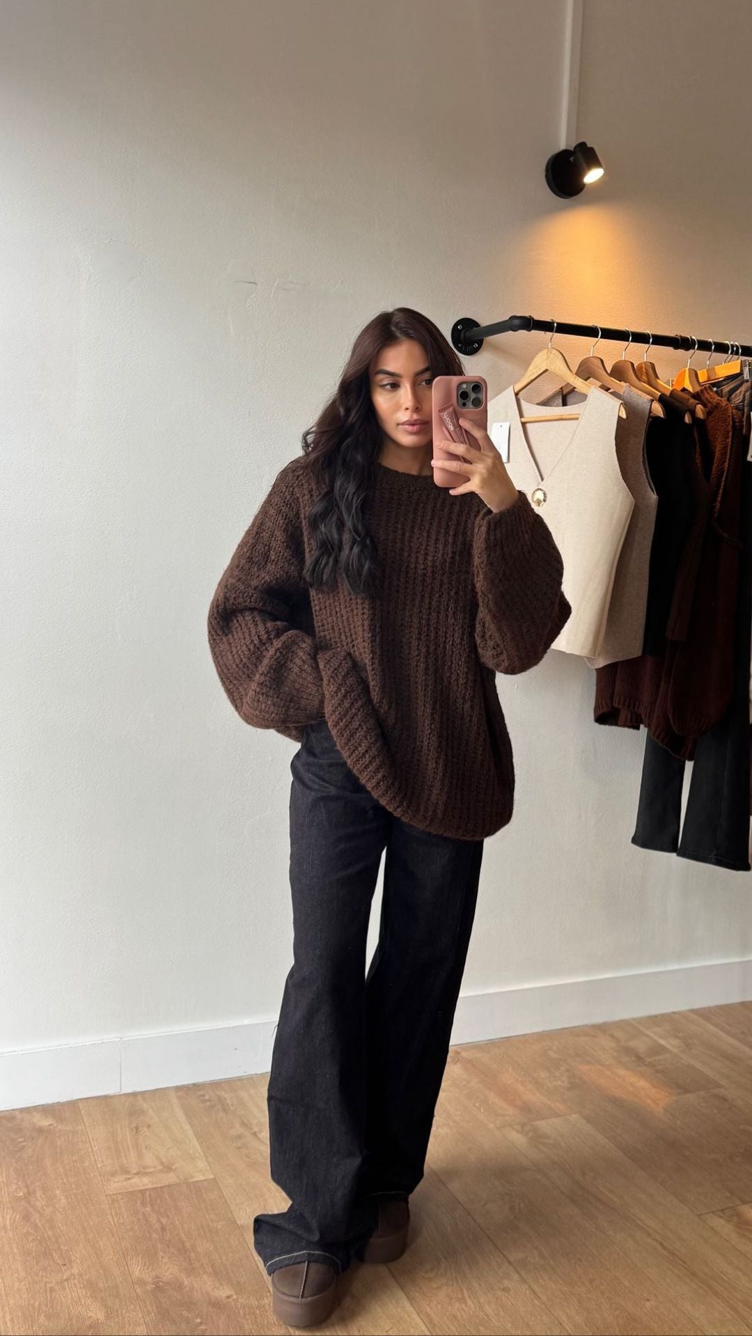 PULL GROSSE MAILLE CHOCO