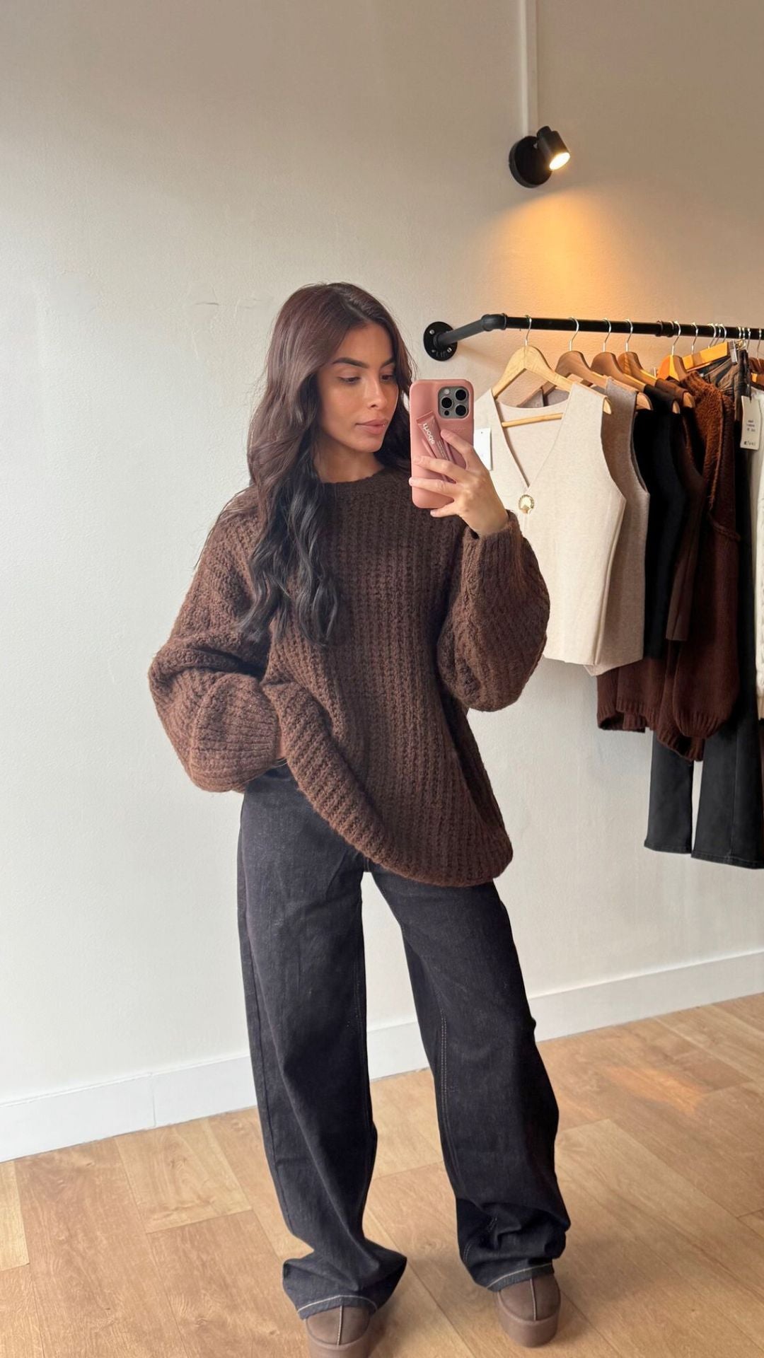 PULL GROSSE MAILLE CHOCO