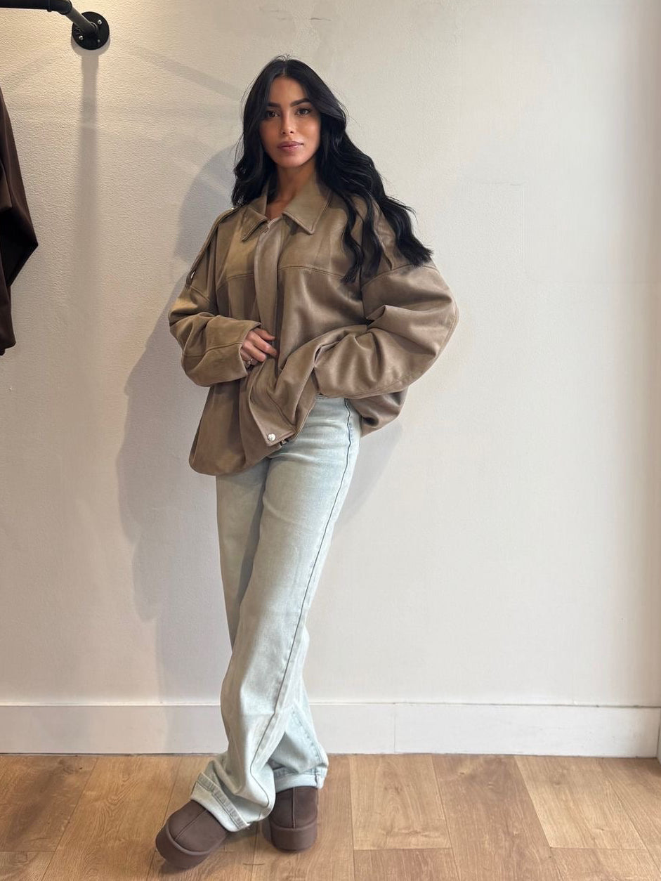 BOMBERS SUEDINE BEIGE