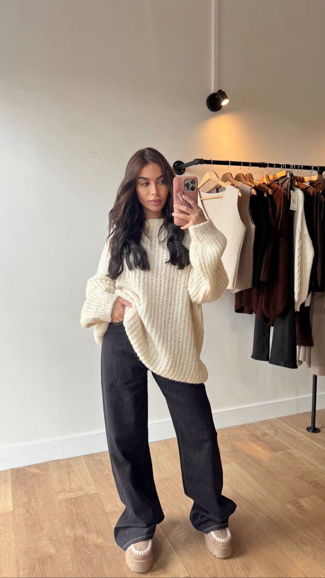 PULL GROSSE MAILLE CRÈME