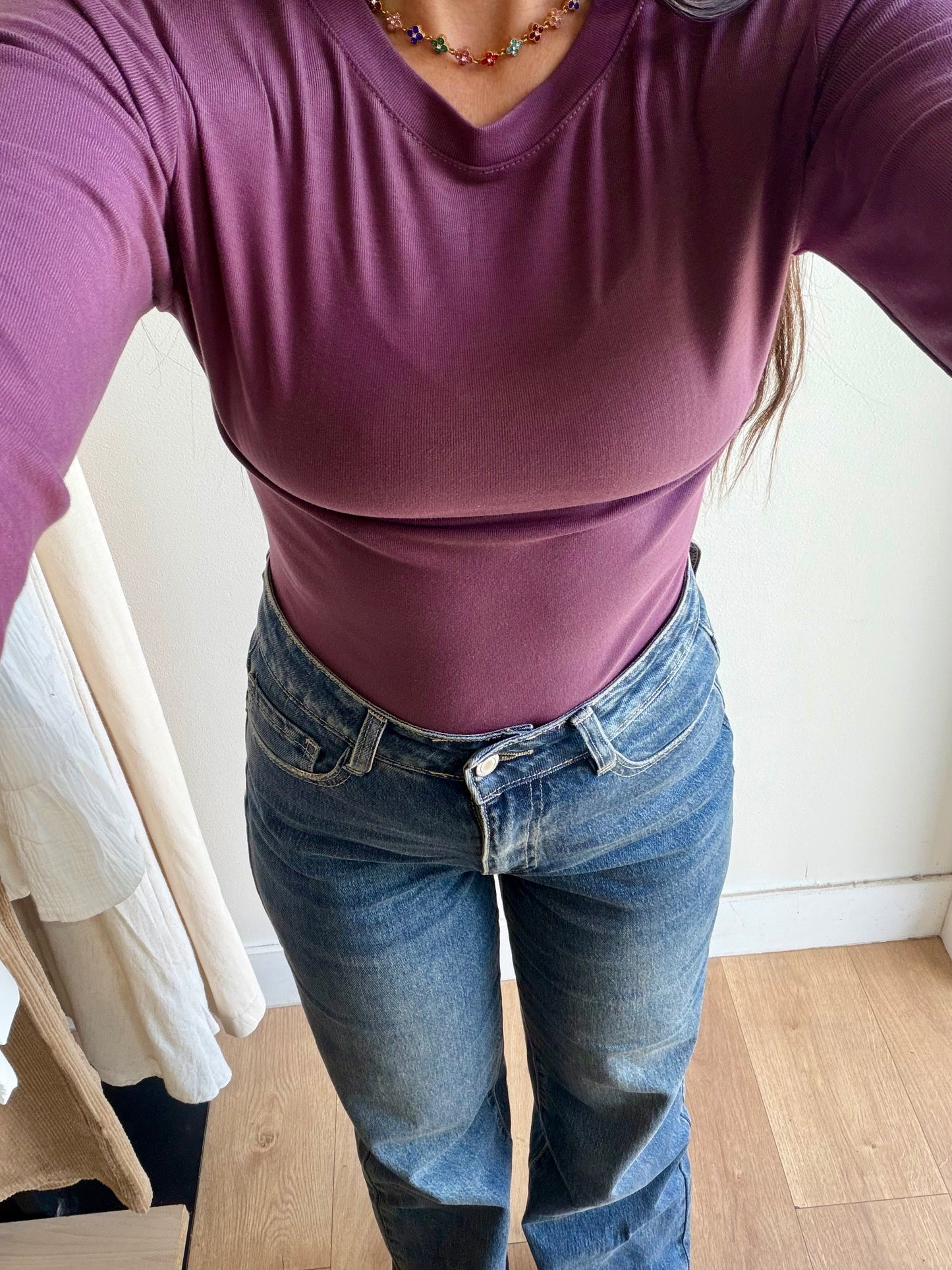 Top manches longues mauve - essentiel & basic