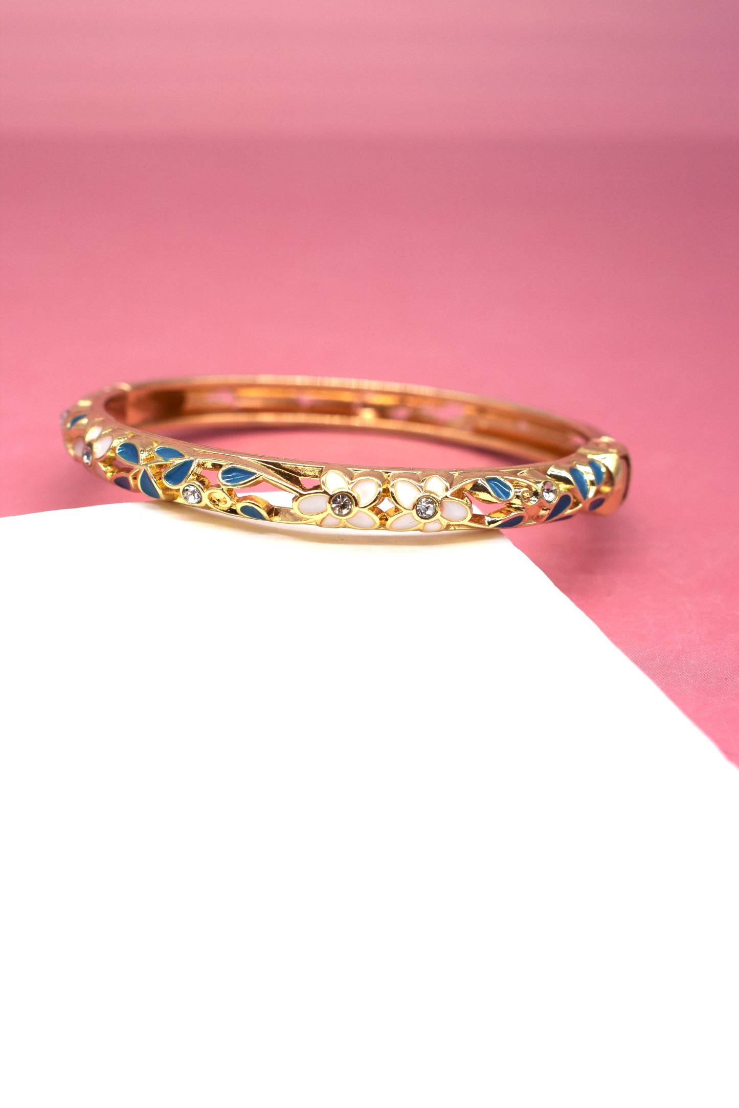 BRACELET BEBETA BLANC - BLEU CANARD