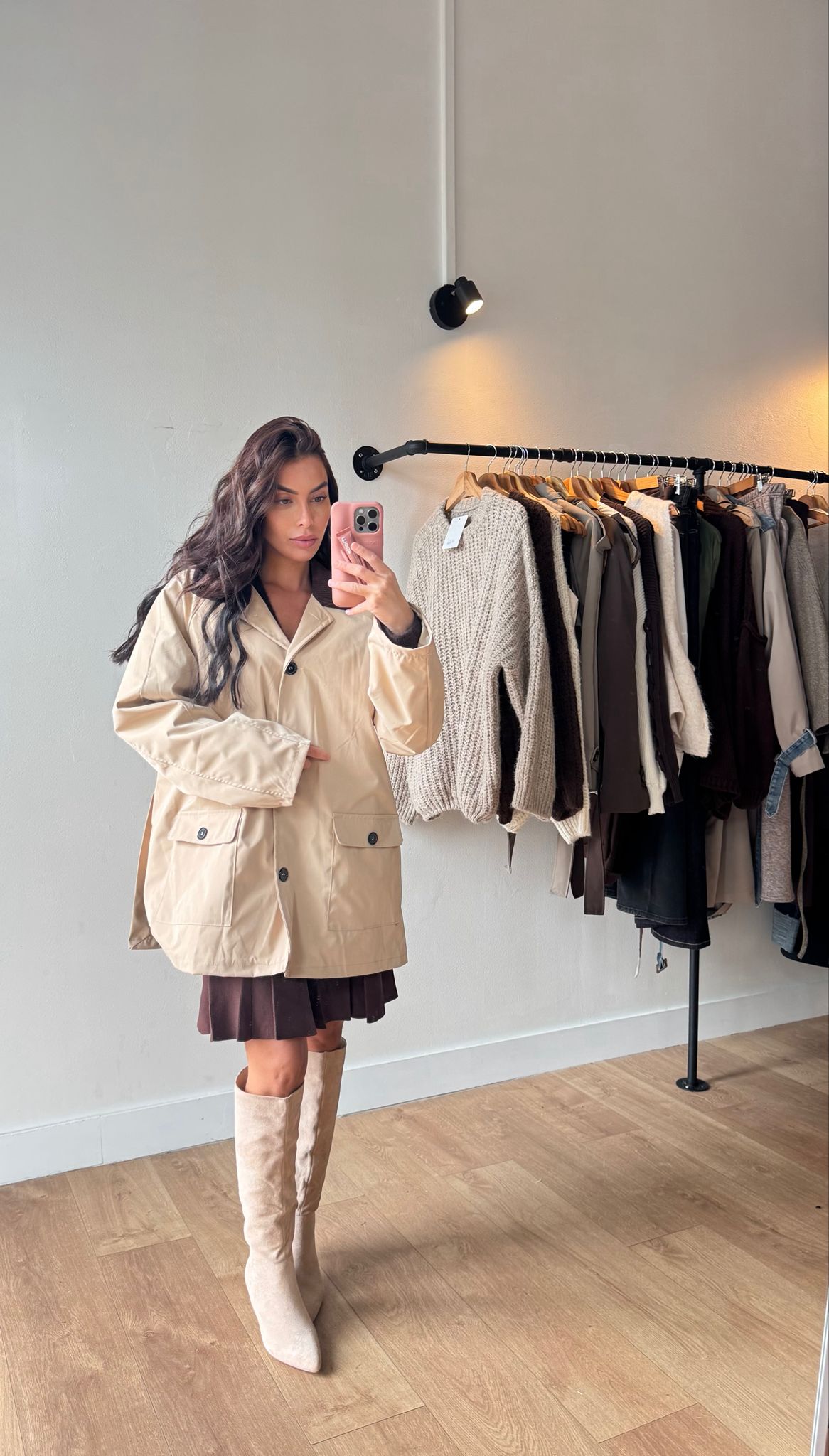 BOTTES EFFET DAIM BEIGE