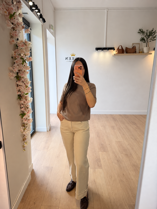 Pull alpaga taupe