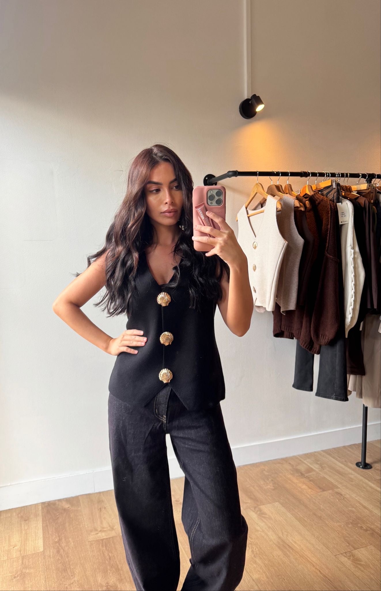 GILET COQUILLAGE NOIR