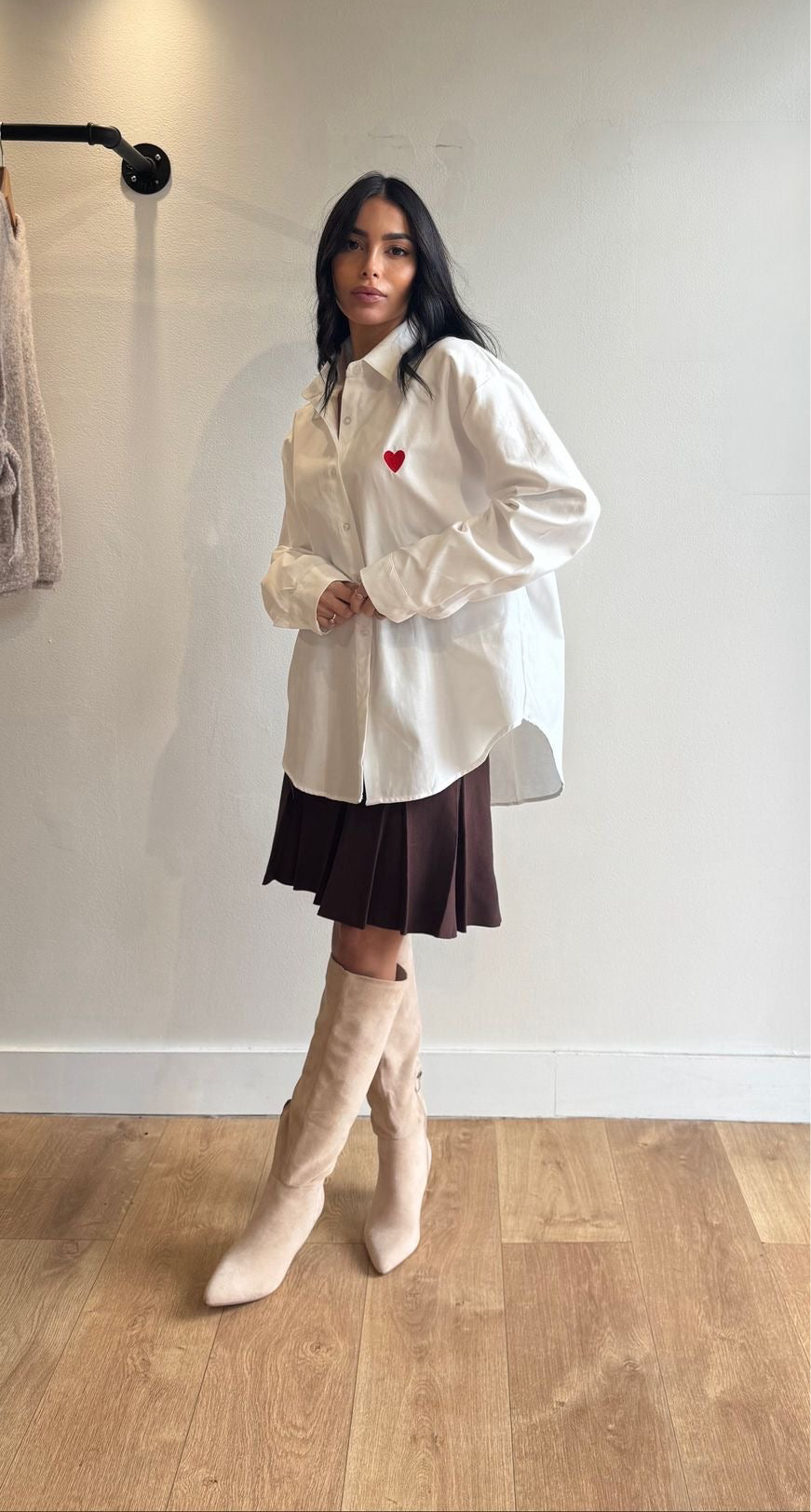 CHEMISE BLANCHE CŒUR