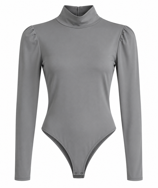BODY GRIS À COL
