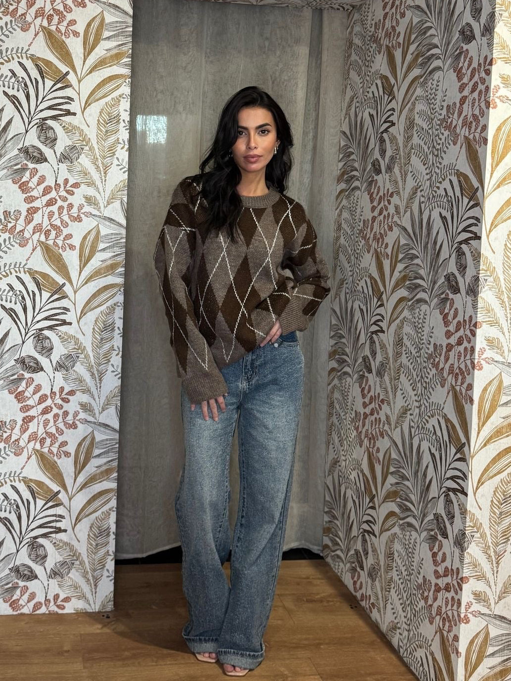 Jeans wide leg bleu brossé – coupe tendance & silhouette fluide 💙