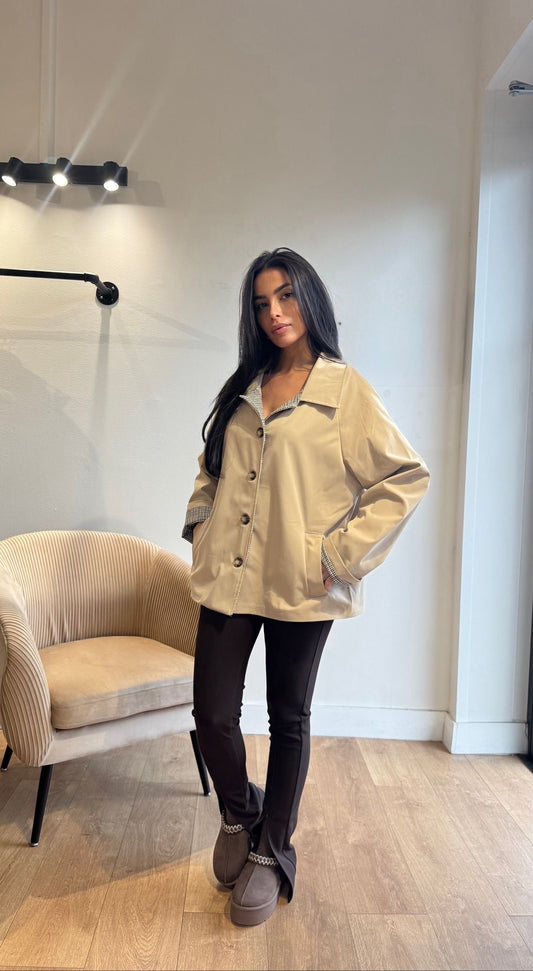 VESTE IMPERMÉABLE BEIGE