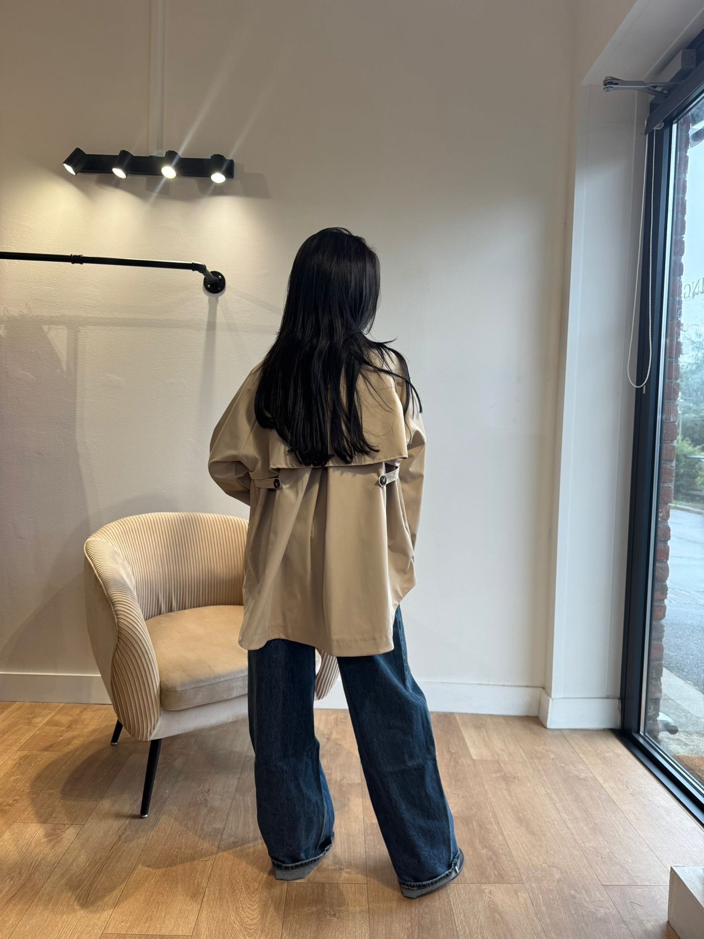 PARKA COL HAUT BEIGE