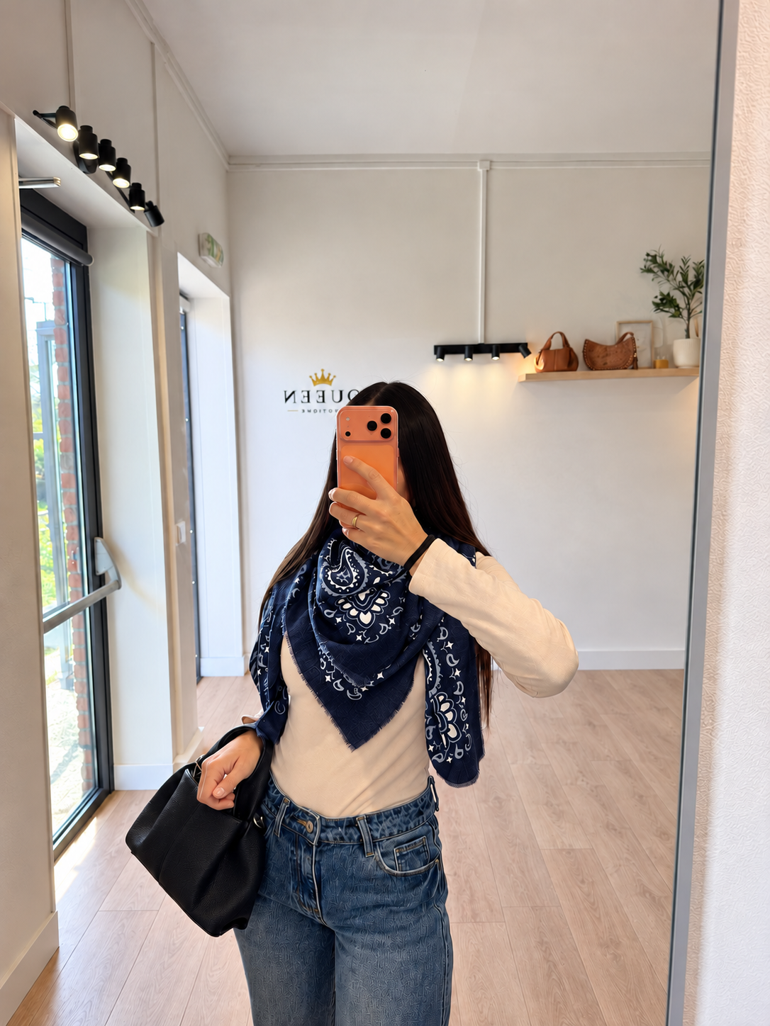 BANDANA BLEU ET BLANC