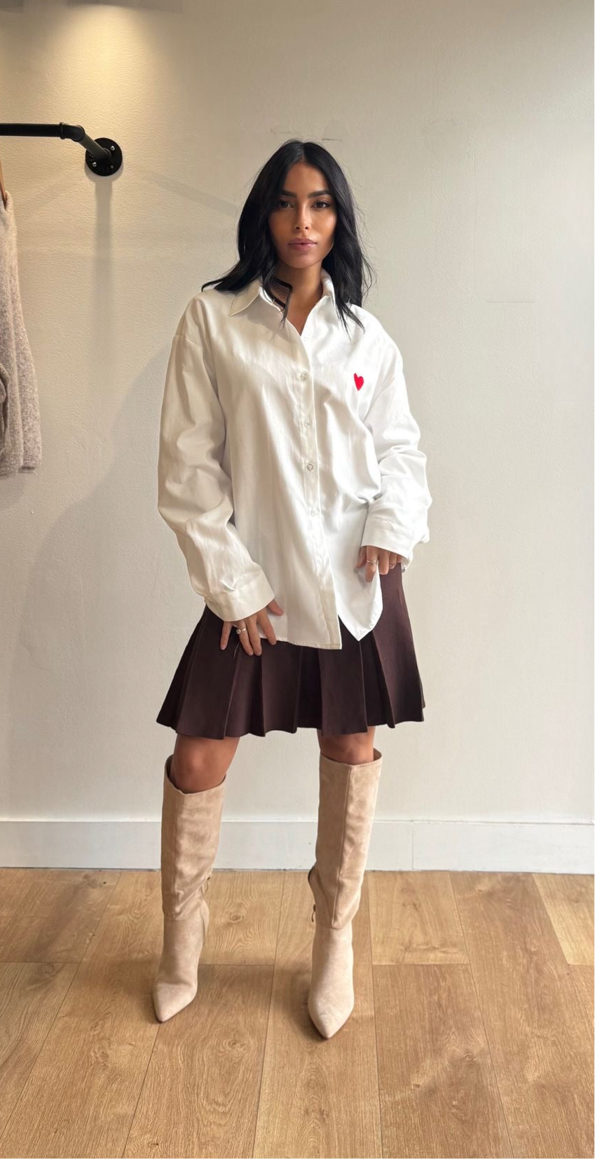 CHEMISE BLANCHE CŒUR