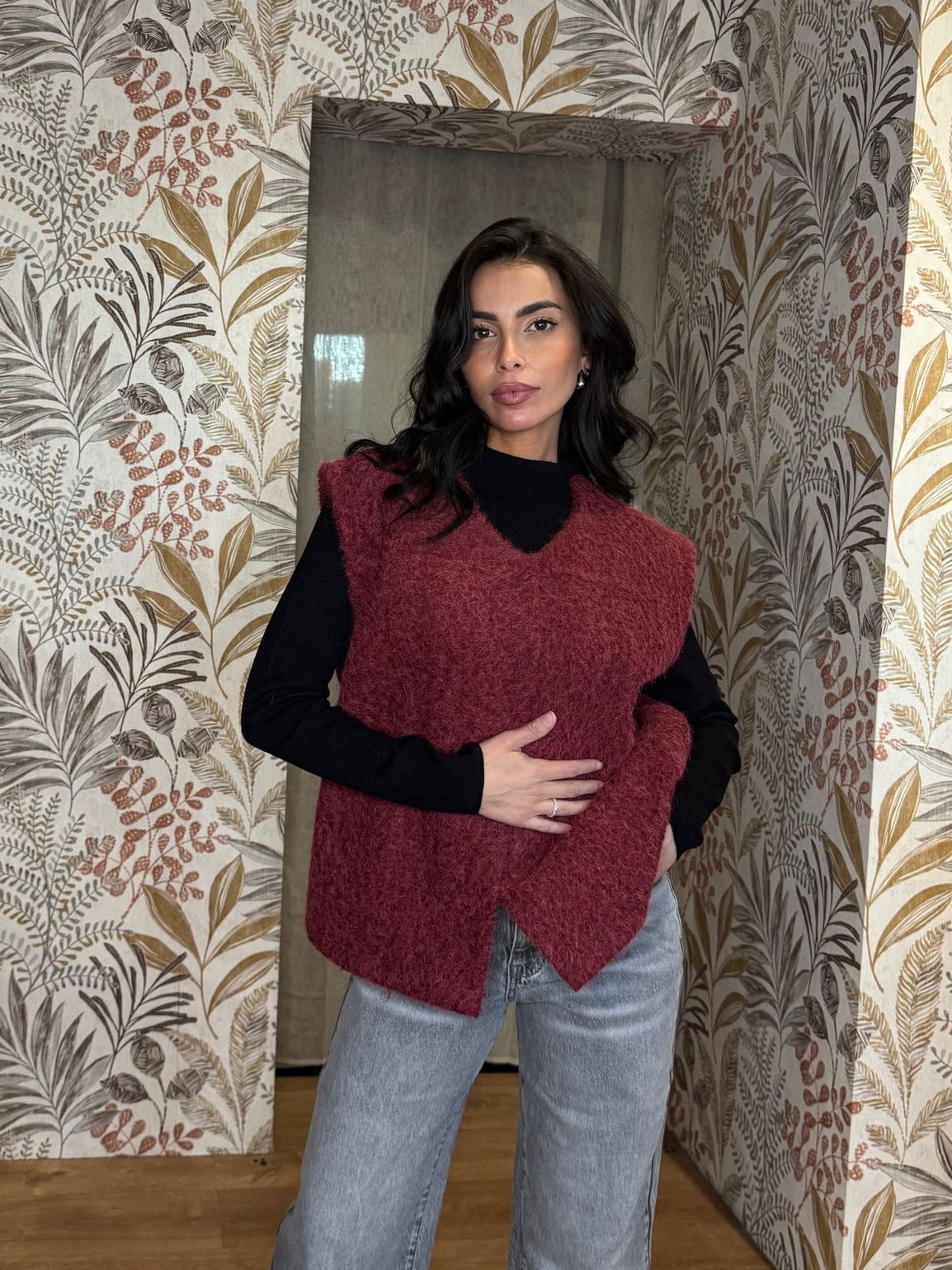 GILET MOUMOUTE BORDEAUX