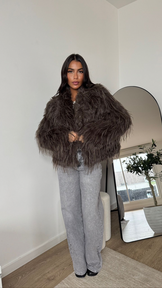MANTEAU DE FOURRURE CHOCO