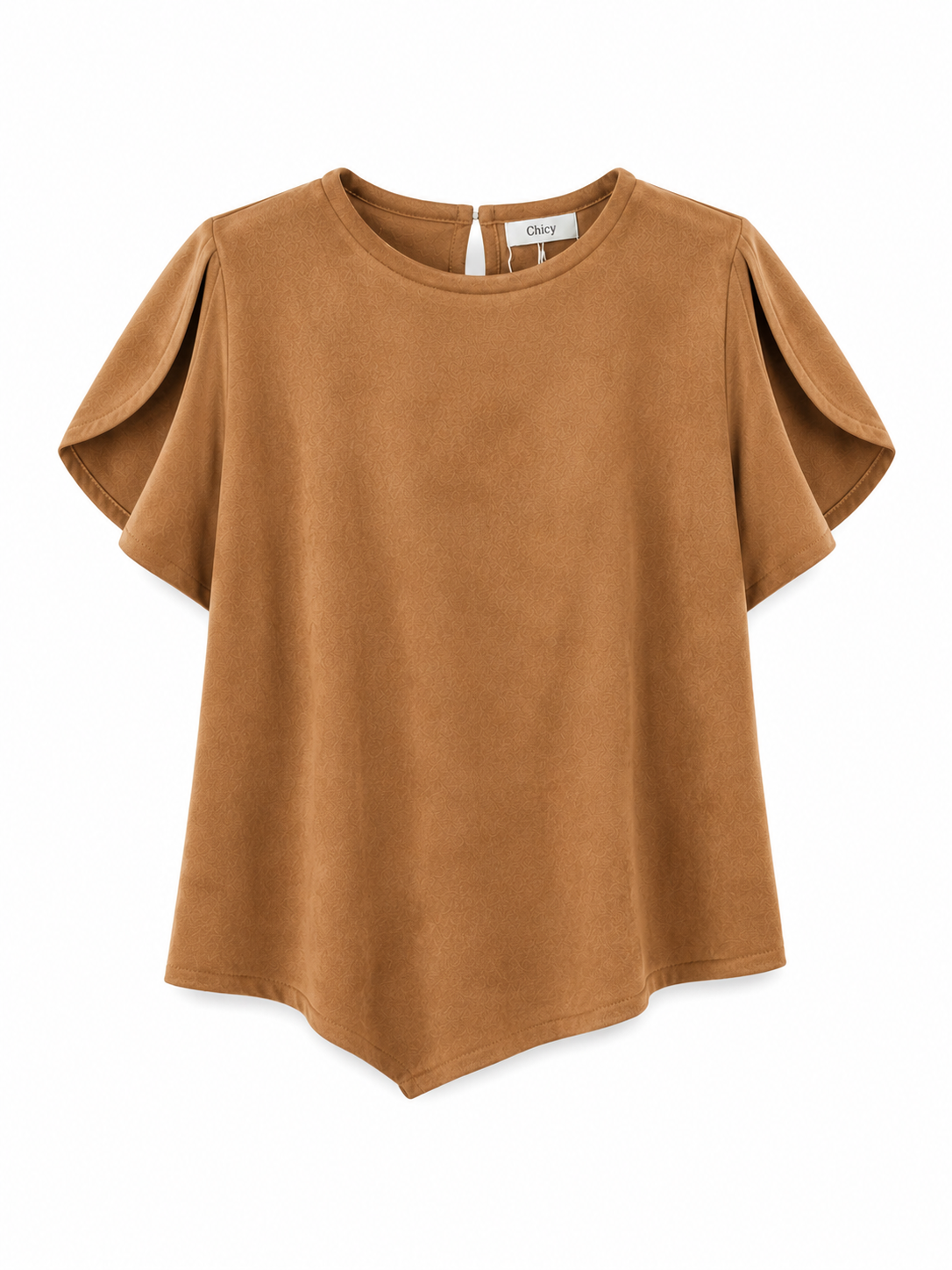 Top suédine camel