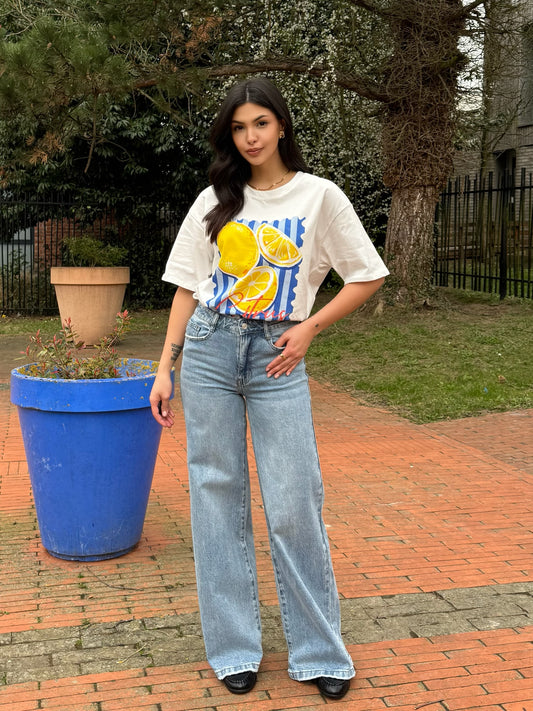 JEANS DELAVÉ WIDE LEG