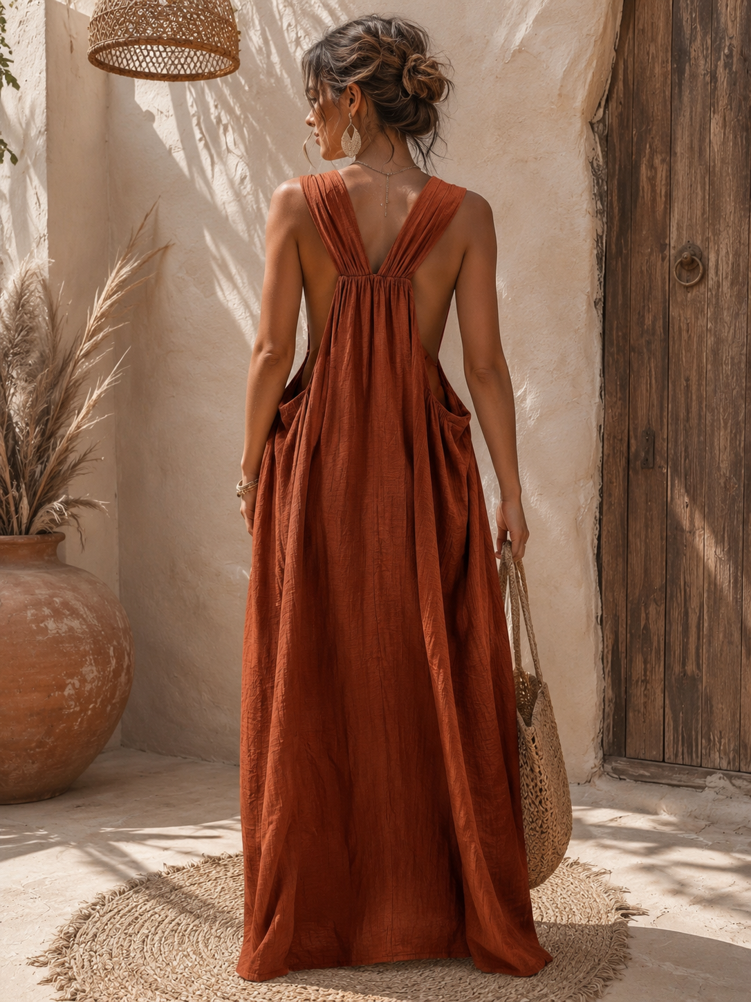 Robe évasion Terracotta - légèreté & élégance
