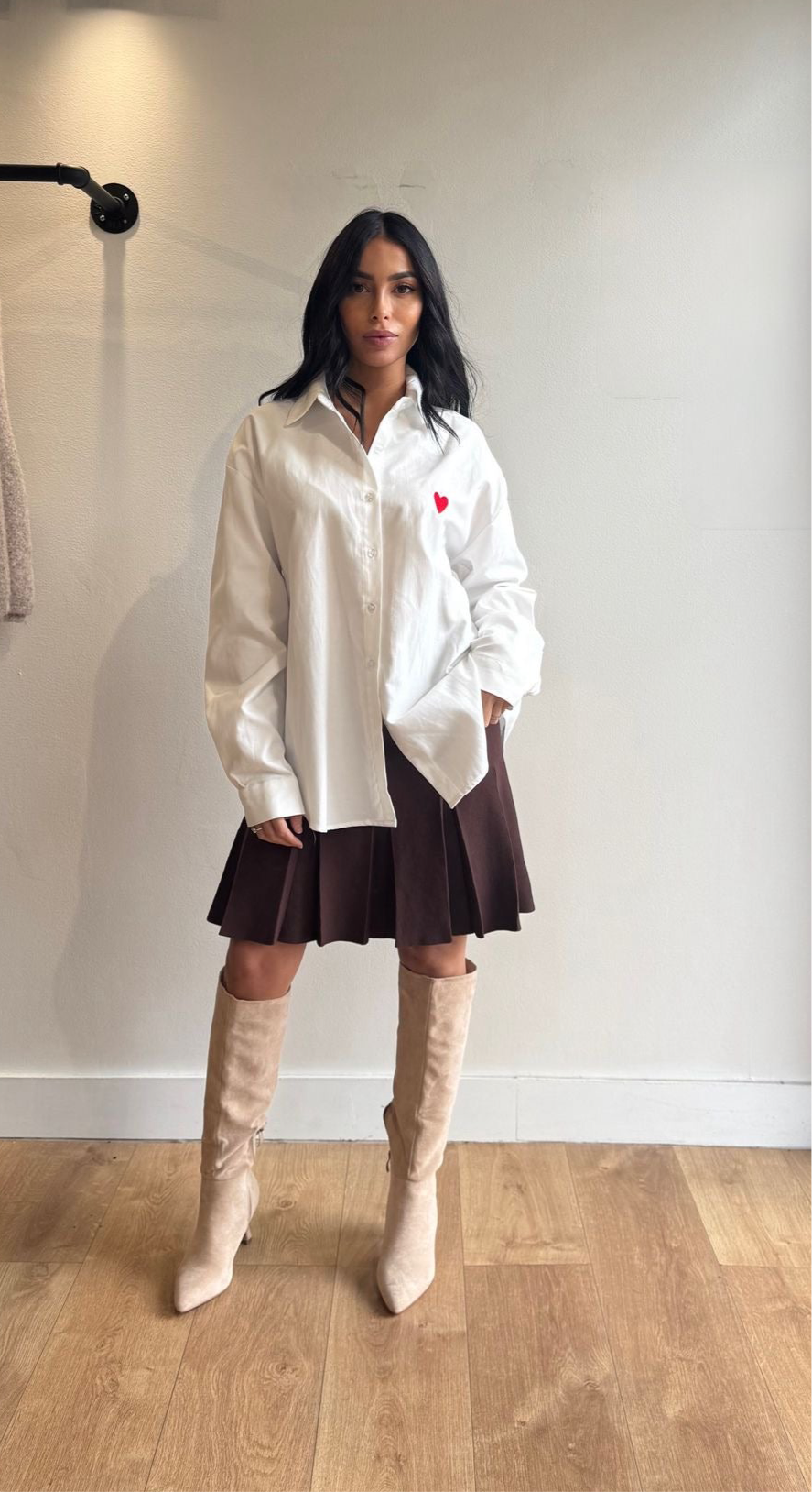 CHEMISE BLANCHE CŒUR