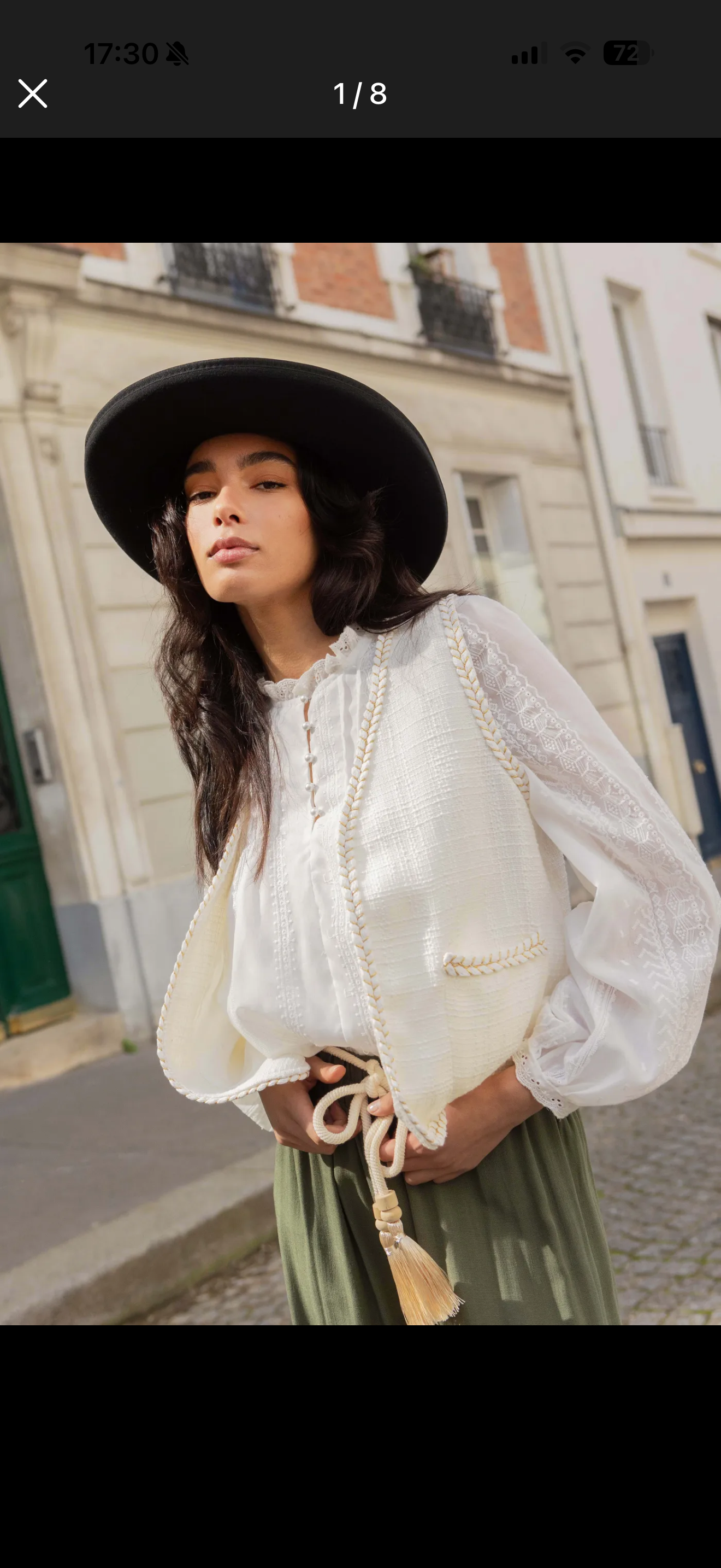 GILET SANS MANCHE TWEED BLANC