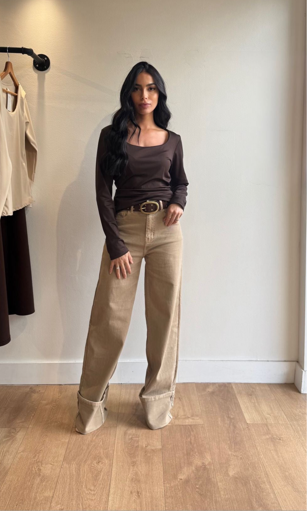 HAUT A LONGUE MANCHE CHOCO