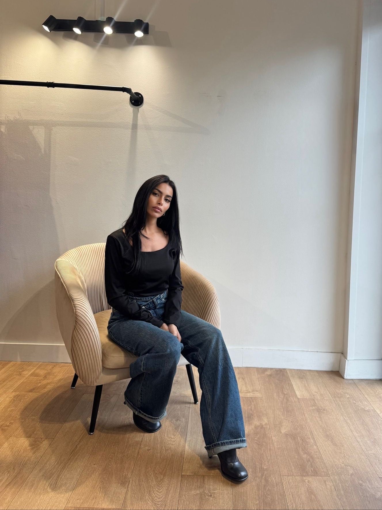 JEANS TAILLE HAUTE CROISÉ