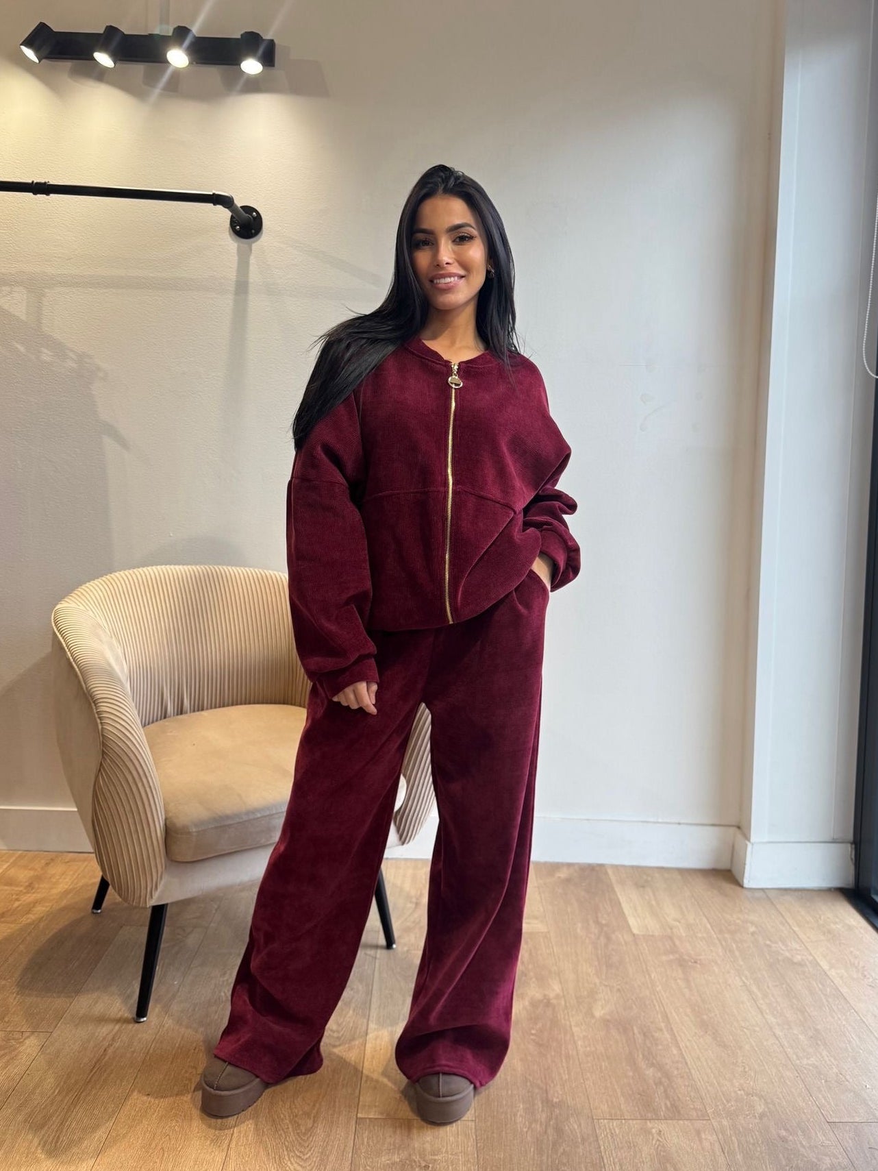 ENSEMBLE JOGGING BORDEAU