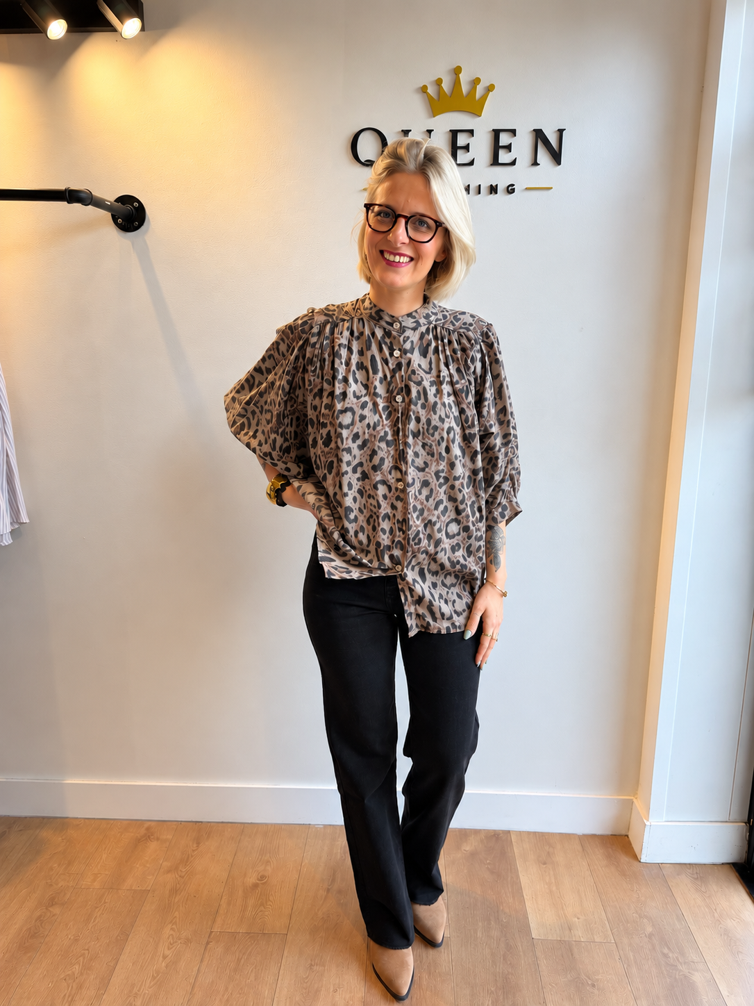 Blouse léopard fluide – Esprit bohème chic