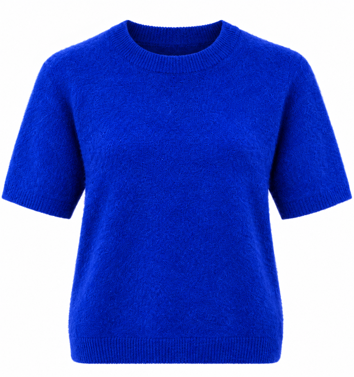 Pull à manches courtes bleu alpaga