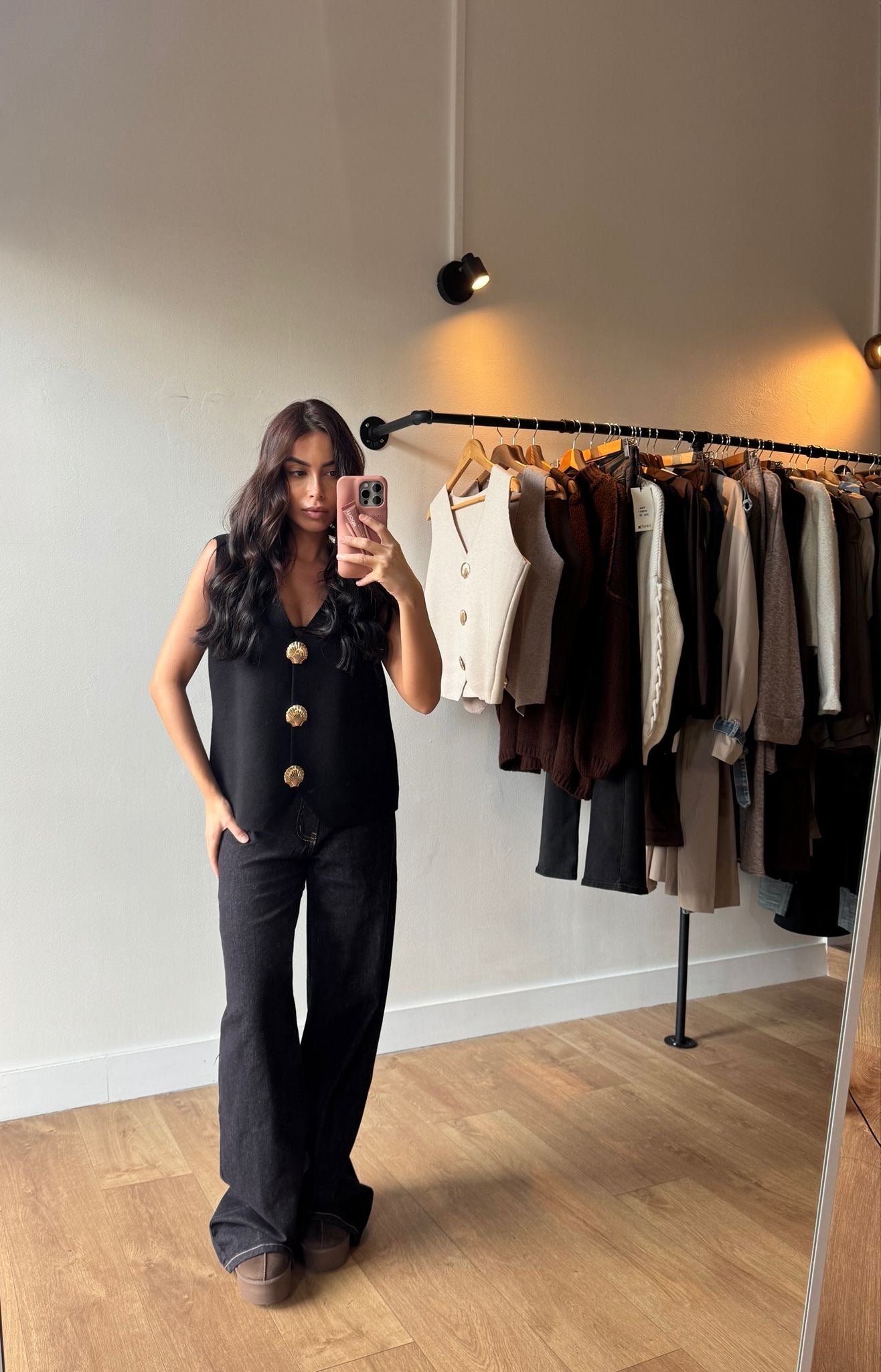 GILET COQUILLAGE NOIR