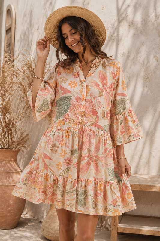 Robe fleurie tropical