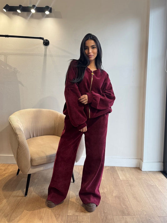 ENSEMBLE JOGGING BORDEAU