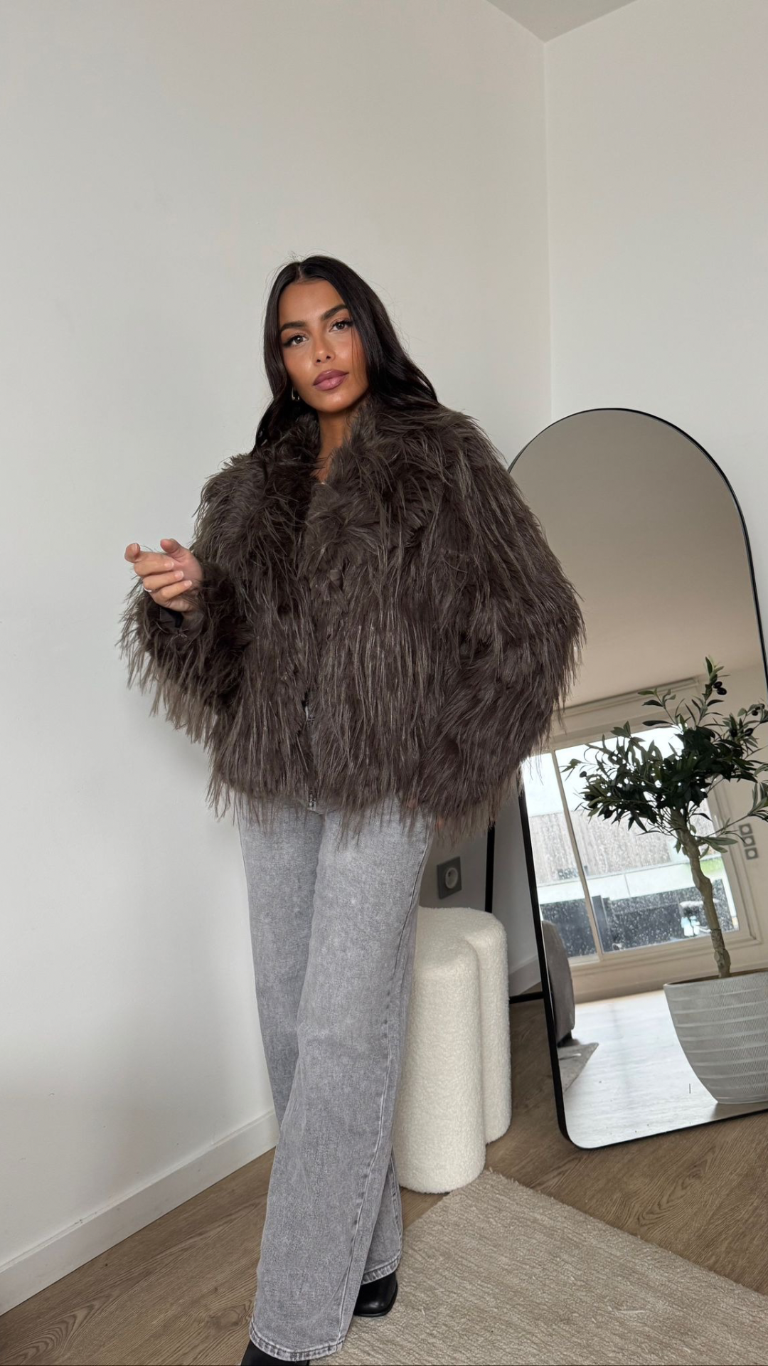 MANTEAU DE FOURRURE CHOCO