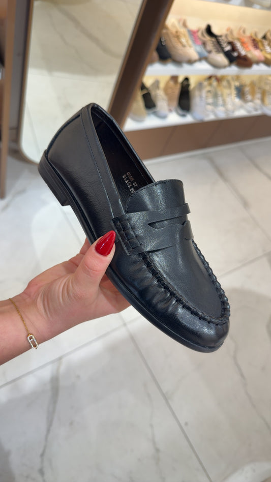 MOCASSIN SIMILICUIR NOIR