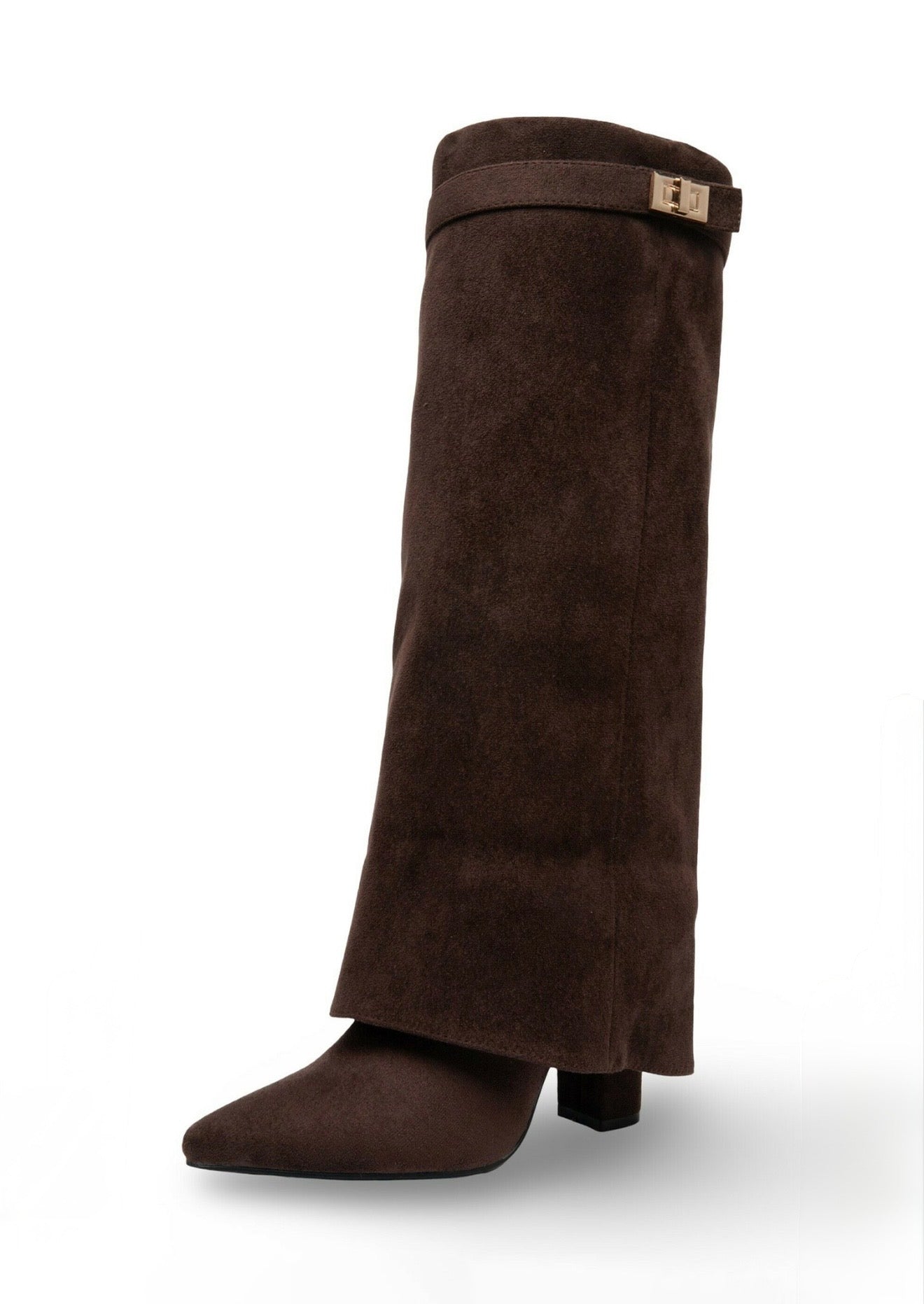 BOTTES EN SUÉDINE À REVERS CHOCO