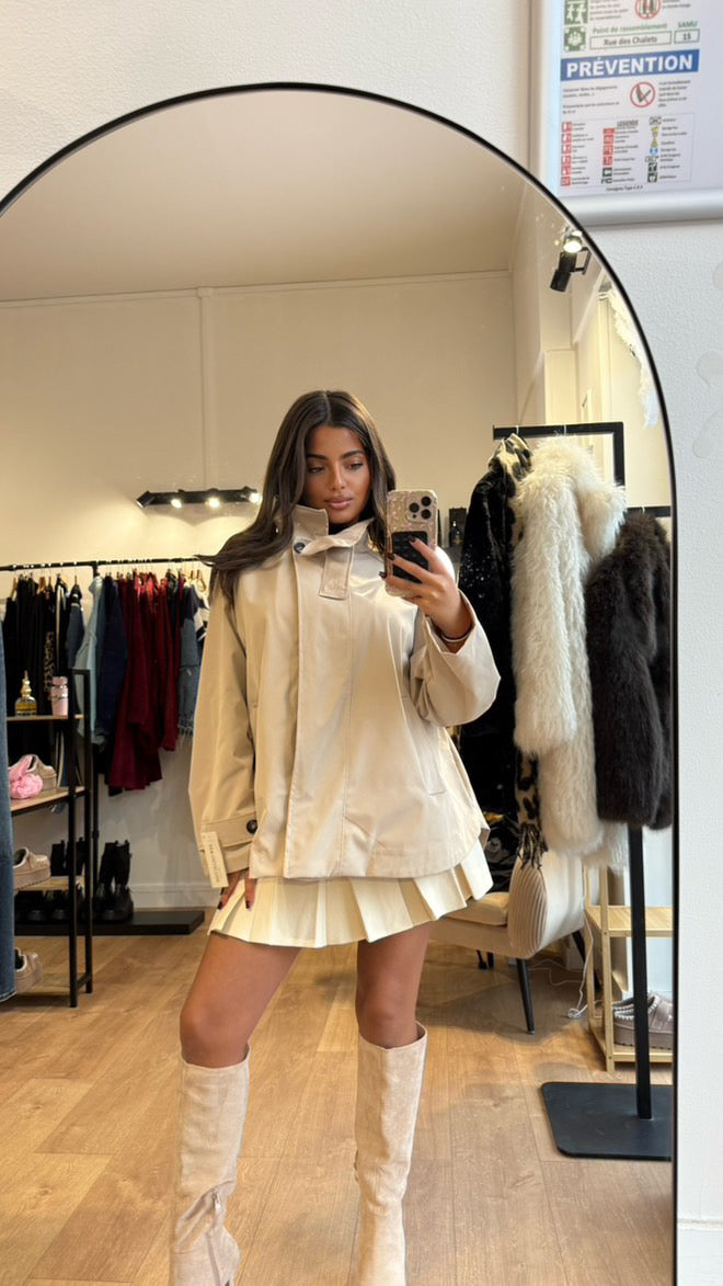 PARKA COL HAUT BEIGE