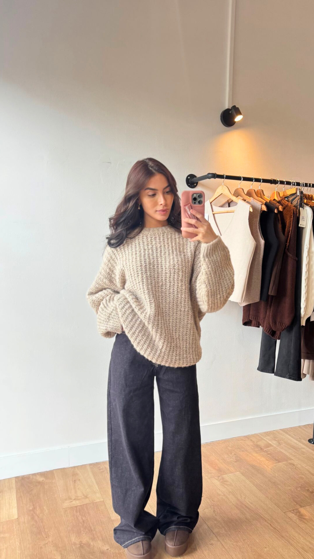 PULL GROSSE MAILLE BEIGE