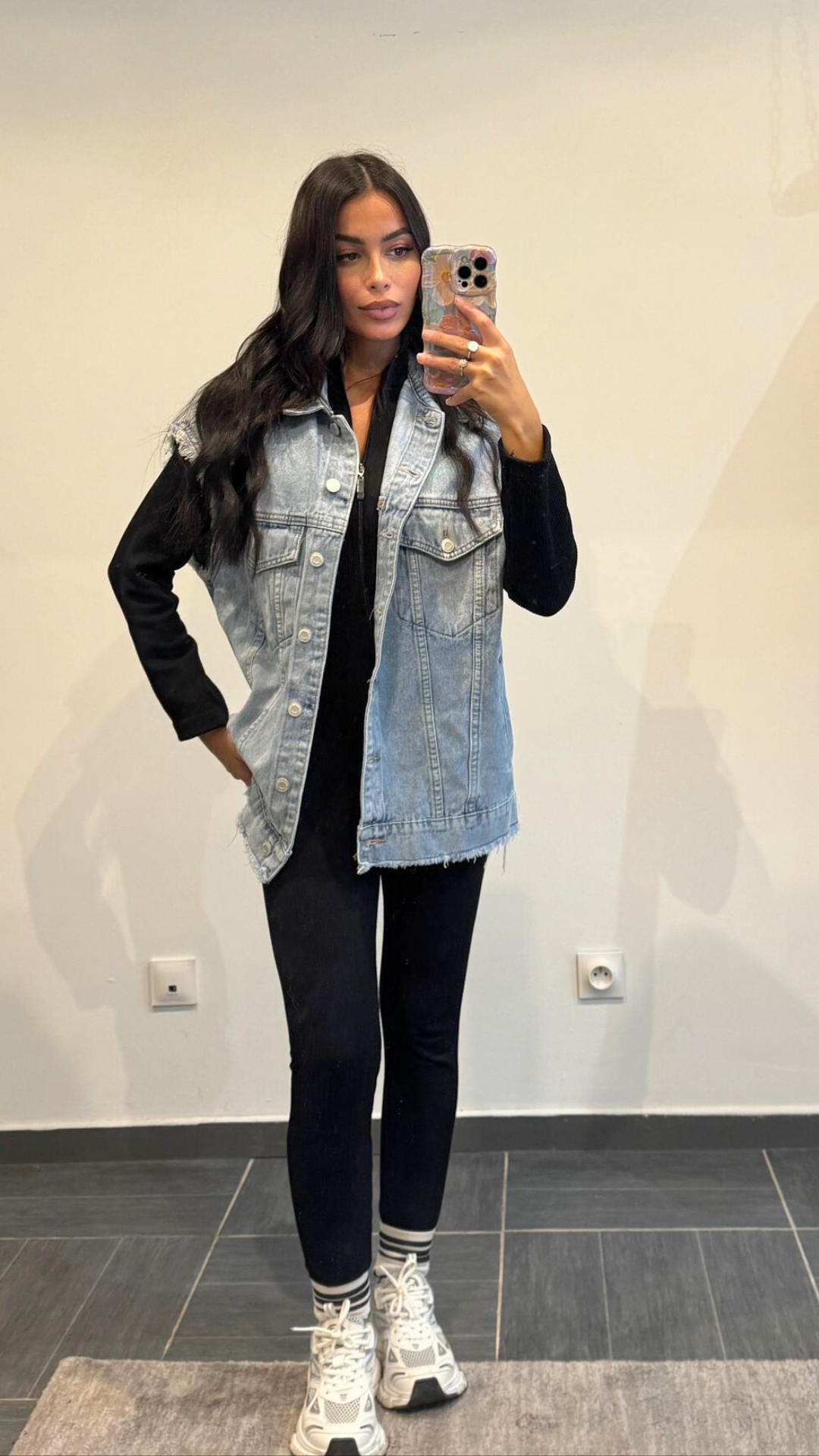 VESTE EN JEANS SANS MANCHE