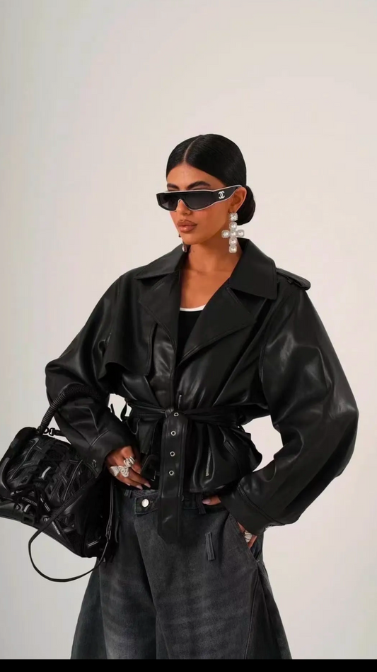 VESTE SIMILI CINTRÉ
