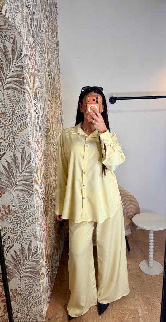 ENSEMBLE CHEMISE JAUNE BEURRE