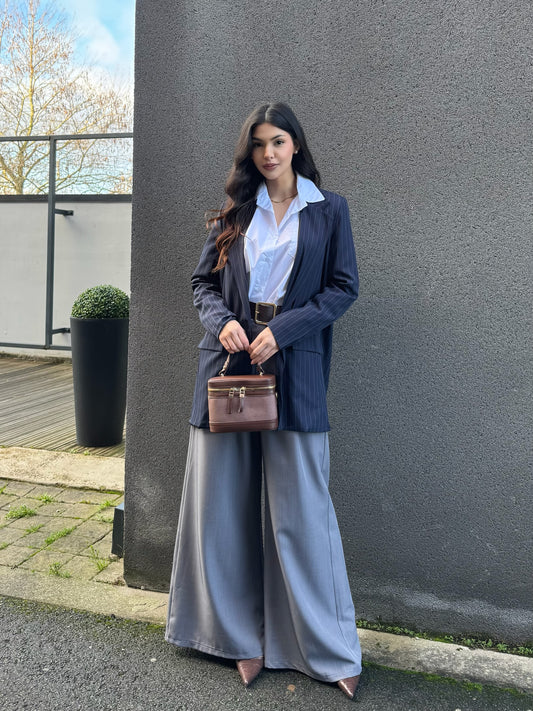 BLAZER RAYÉ BLEU MARINE