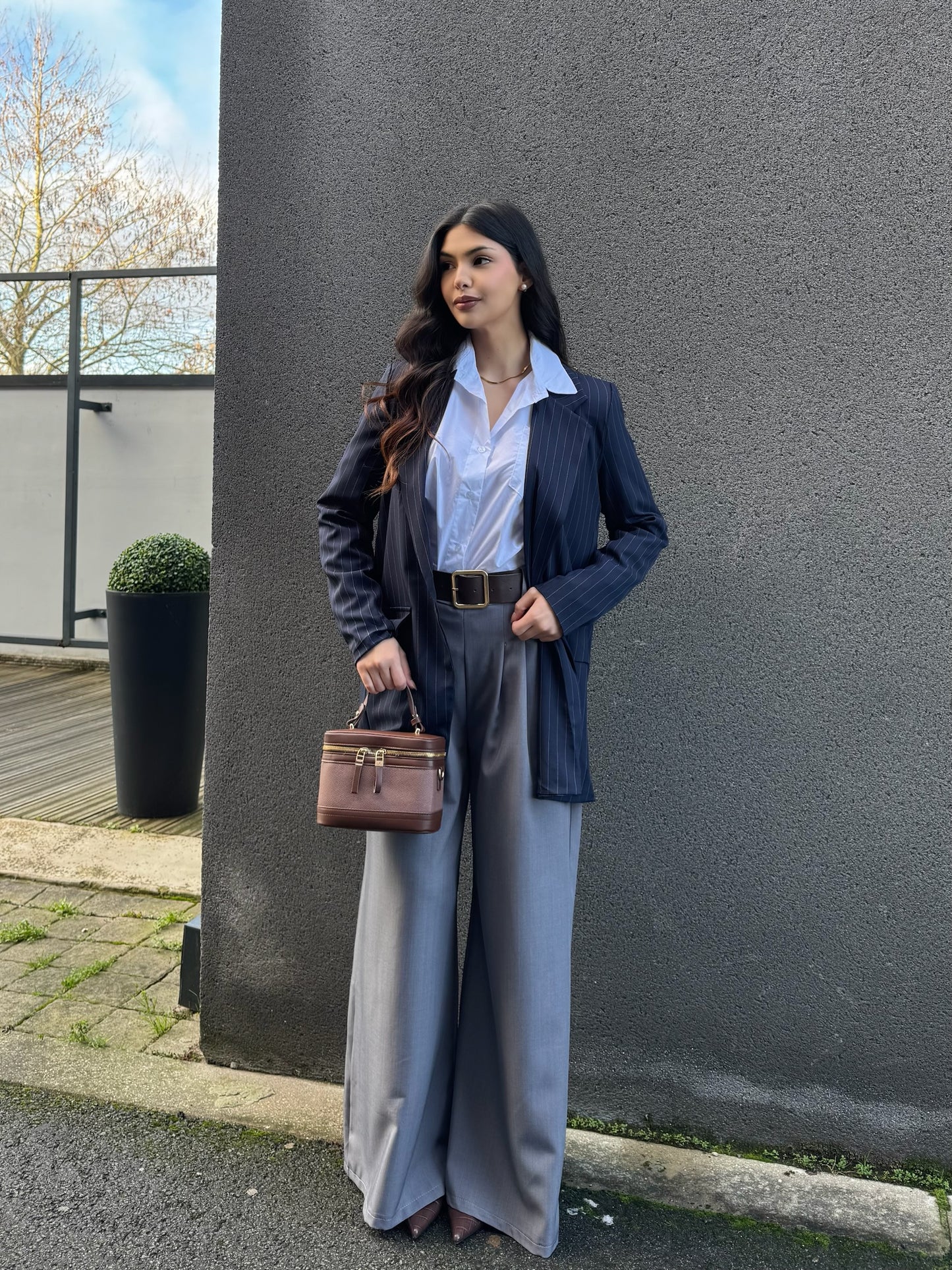 BLAZER RAYÉ BLEU MARINE