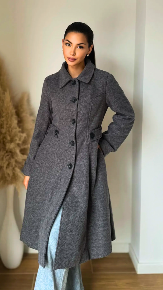 MANTEAU LONG GRIS