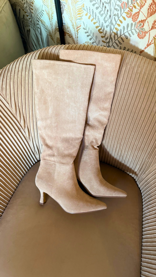 BOTTES EFFET DAIM BEIGE