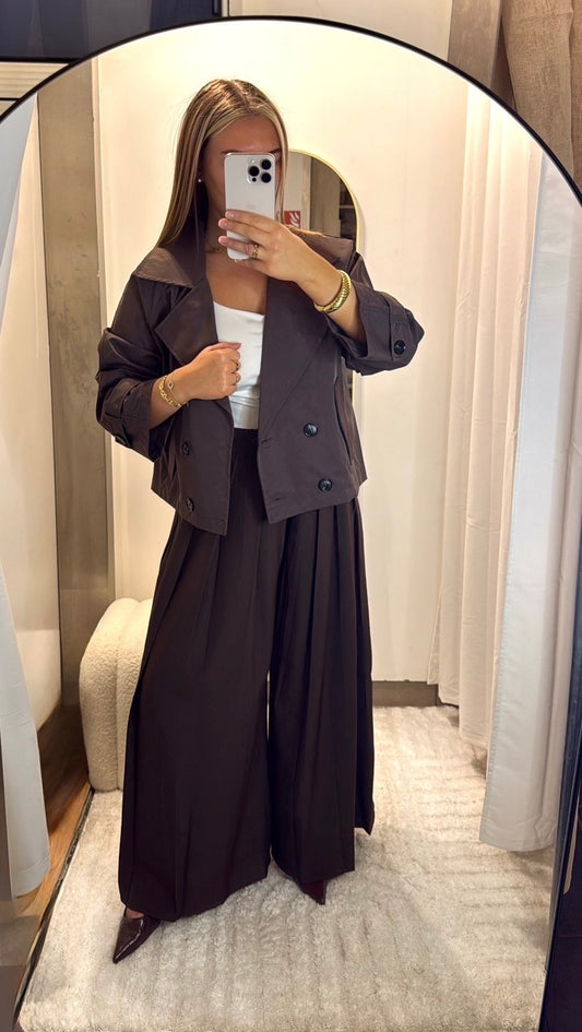 PANTALON A PINCE CHOCO