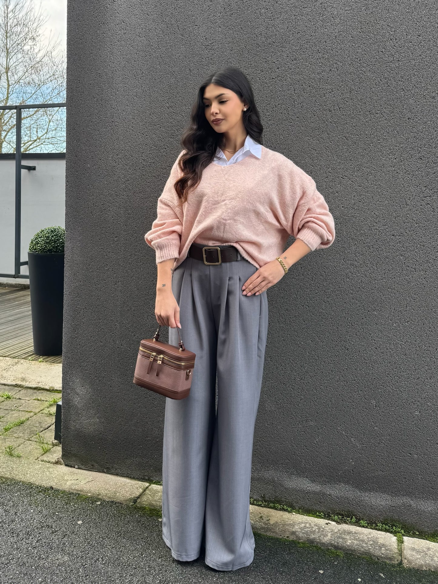 PULL COL V ROSE CLAIR