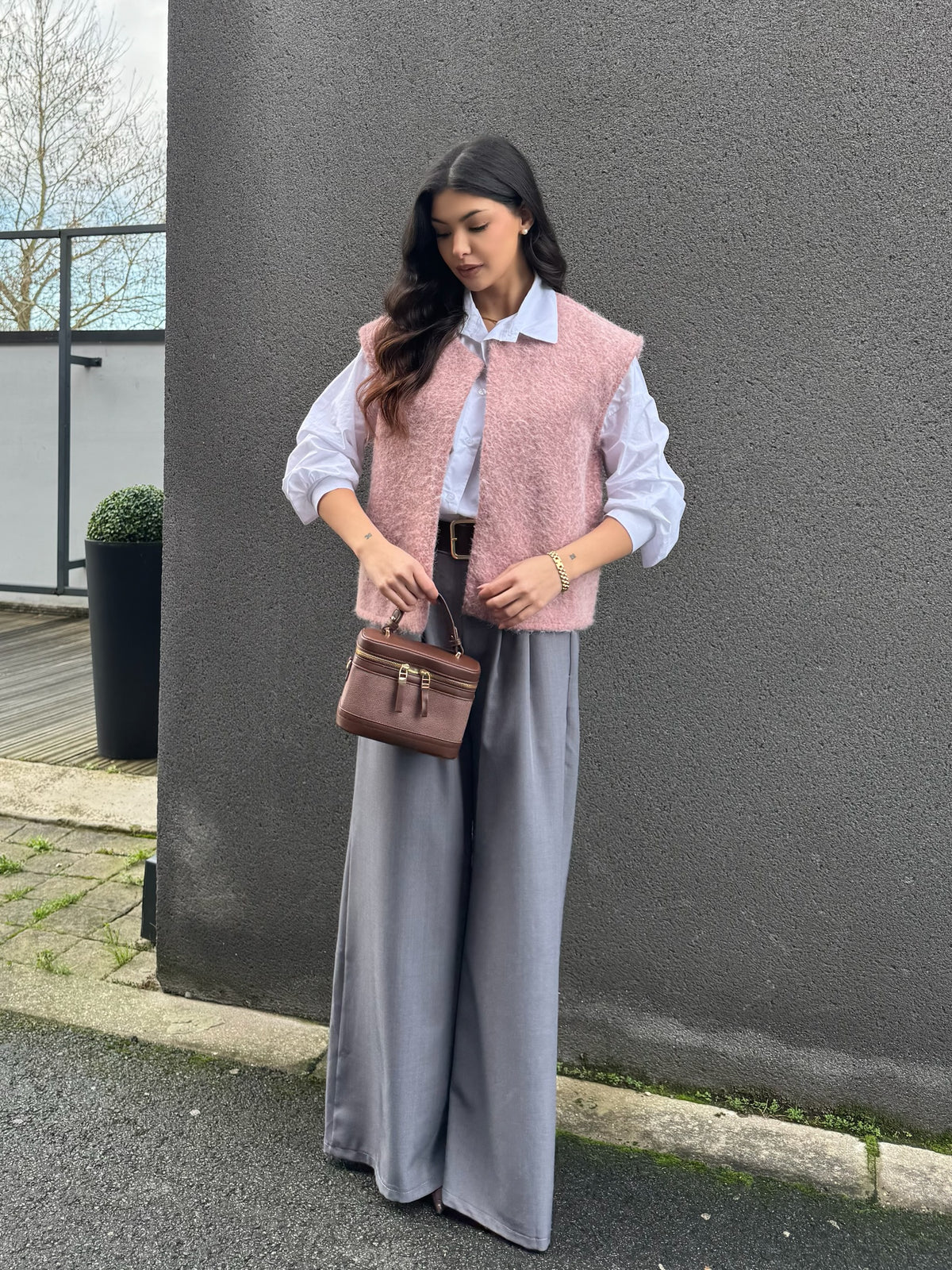 GILET MOUMOUTE ROSE
