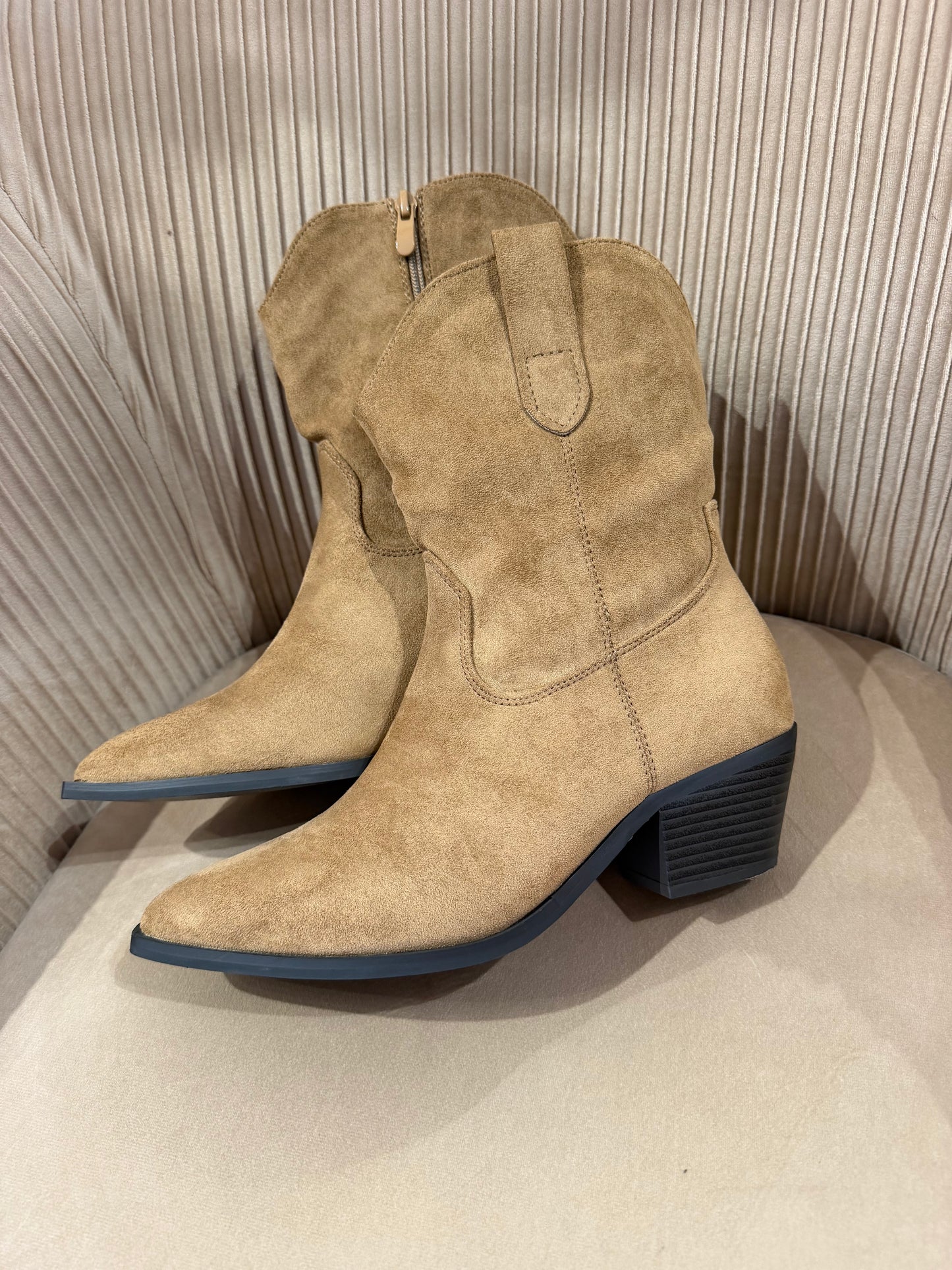 Bottines western camel