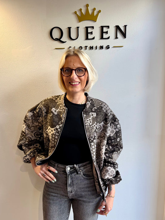 VESTE BOMBER À MOTIFS BANDANA
